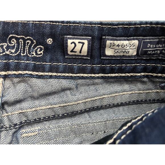 Miss Me JP4656S Skinny beaded flap pocket jean 27 (A19) - Picture 5 of 7